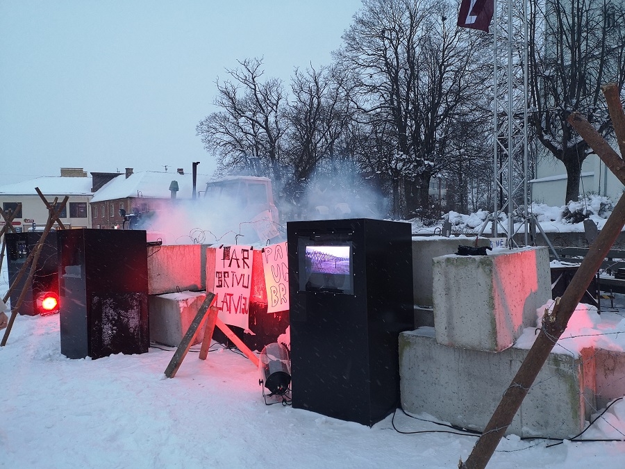 Barikādes 2021 Vēsturiskajā Tirgus laukumā 20.01.2021.