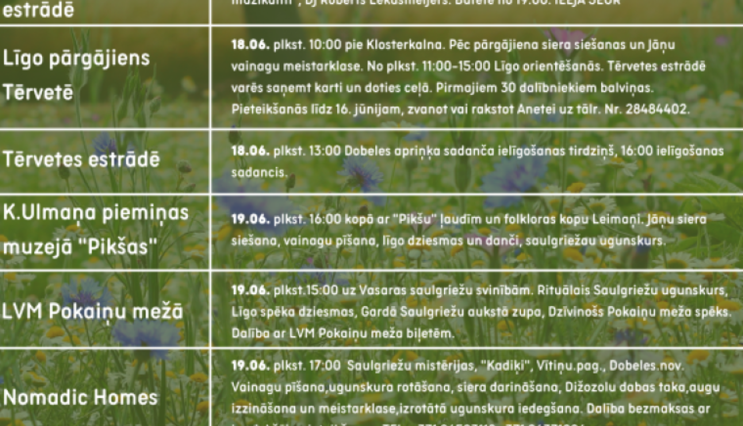 Līgo programma Dobeles novadā