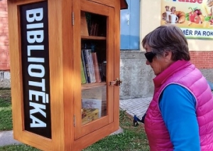 Grāmatas apmaiņas namiņa atklāšana Auru ciemā