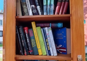 Grāmatas apmaiņas namiņa atklāšana Auru ciemā